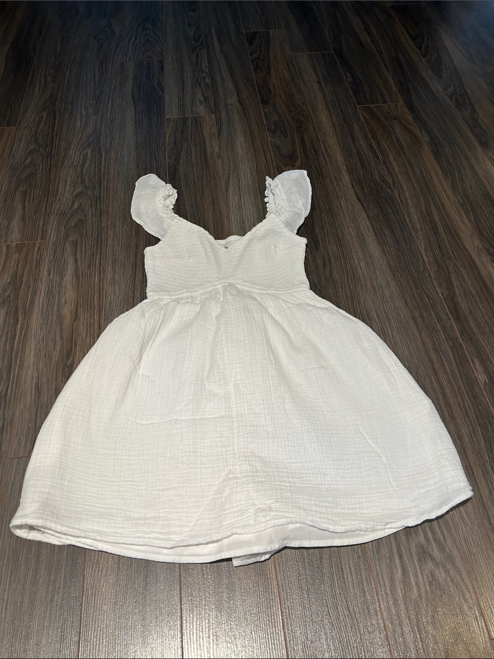 Women’s White Ruffle-Strap Summer Dress
